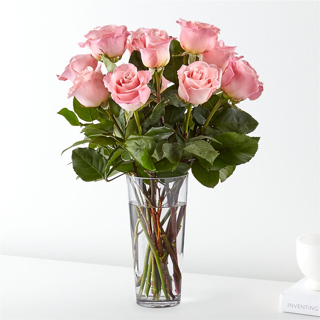Long Stem Pink Rose Bouquet – COUNTRY HEARTH FLOWER & GIFT SHOP, East Berlin PA