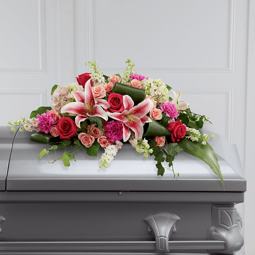 Splendid Grace Casket Spray – COUNTRY HEARTH FLOWER & GIFT SHOP, East Berlin PA