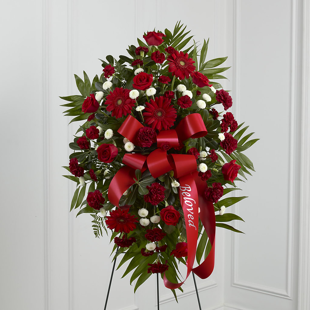 Treasured Memories Standing Spray – COUNTRY HEARTH FLOWER & GIFT SHOP, East Berlin PA