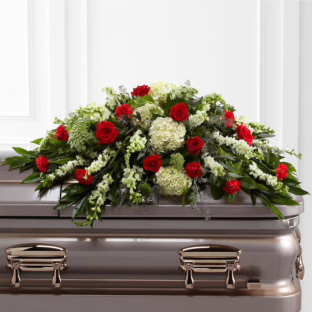 Sincerity Casket Spray – COUNTRY HEARTH FLOWER & GIFT SHOP, East Berlin PA