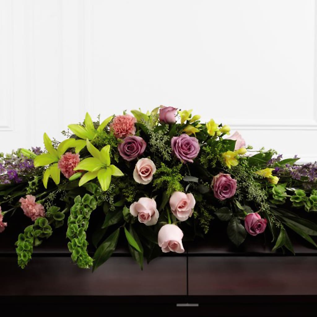 Forever Beloved Casket Spray – COUNTRY HEARTH FLOWER & GIFT SHOP, East Berlin PA