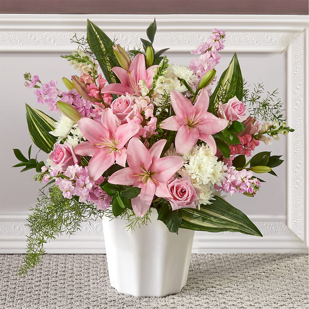 Simply Serene Floor Basket – COUNTRY HEARTH FLOWER & GIFT SHOP, East Berlin PA