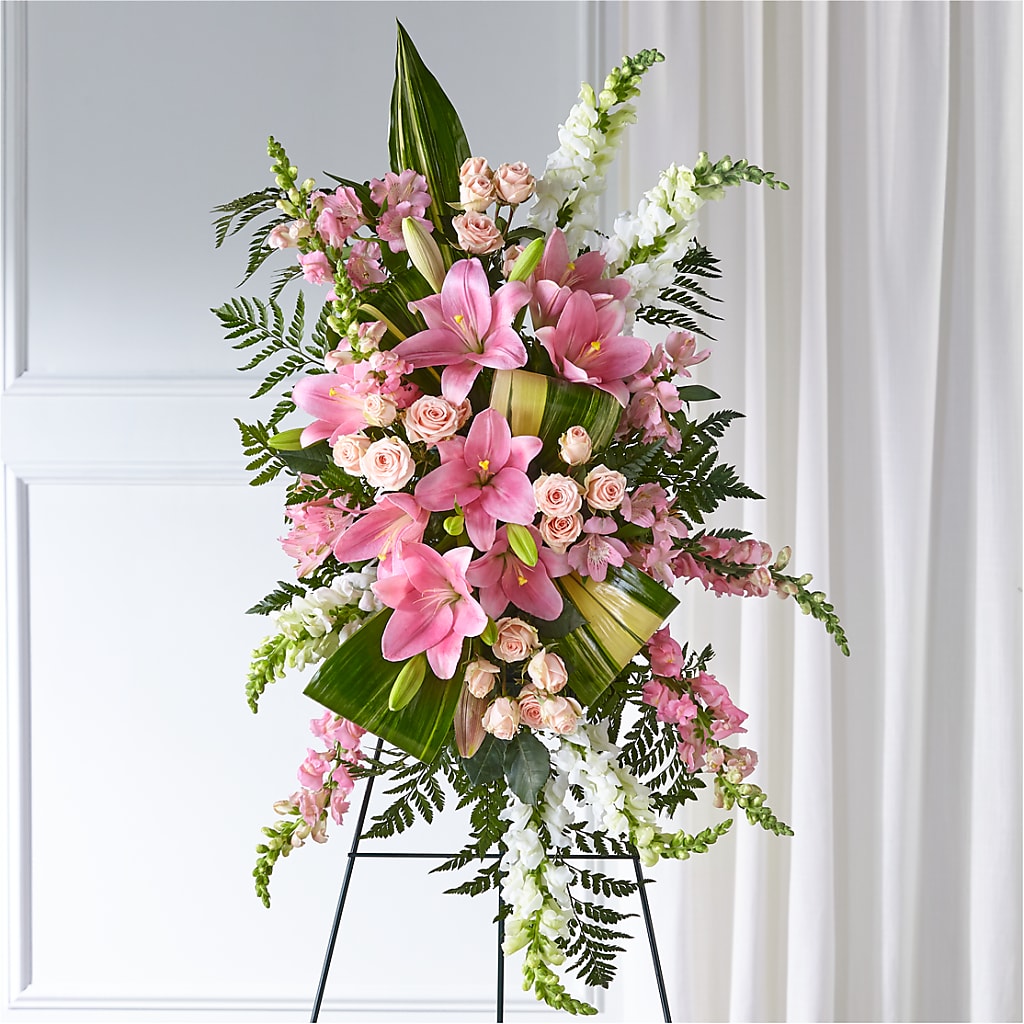 Elegant Embrace Standing Spray – COUNTRY HEARTH FLOWER & GIFT SHOP, East Berlin PA
