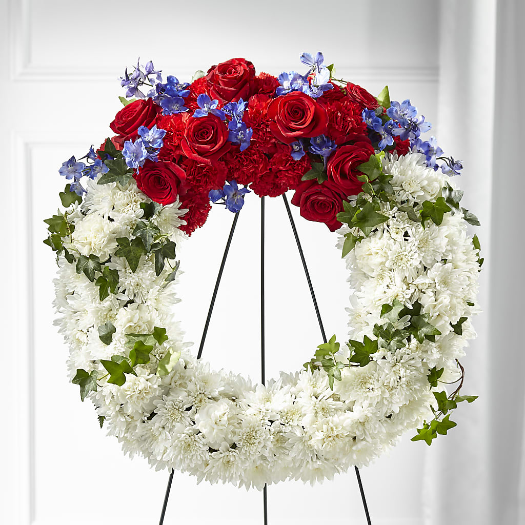 Patriotic Passion Wreath – COUNTRY HEARTH FLOWER & GIFT SHOP, East Berlin PA