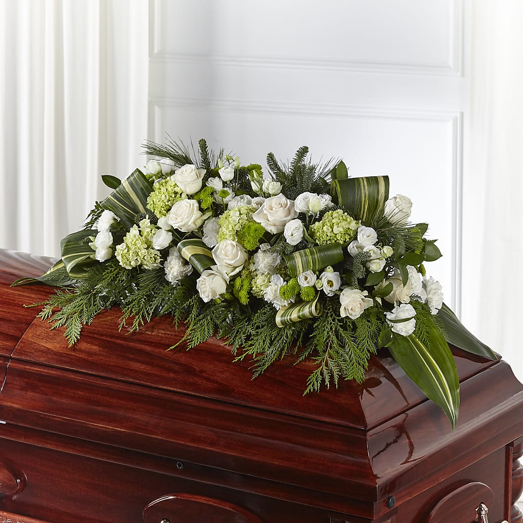 Hopeful Gesture Casket Spray – COUNTRY HEARTH FLOWER & GIFT SHOP, East Berlin PA