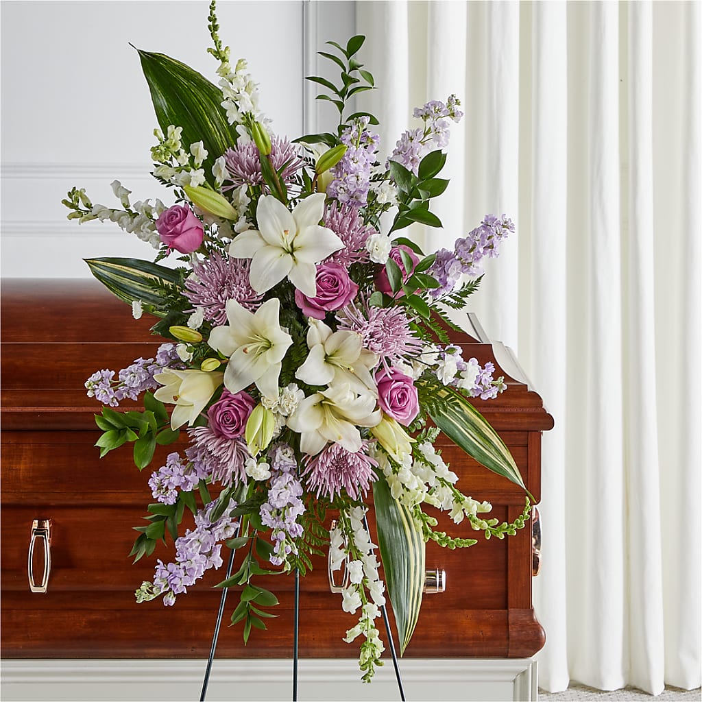 Grateful Hearts Standing Spray – COUNTRY HEARTH FLOWER & GIFT SHOP, East Berlin PA