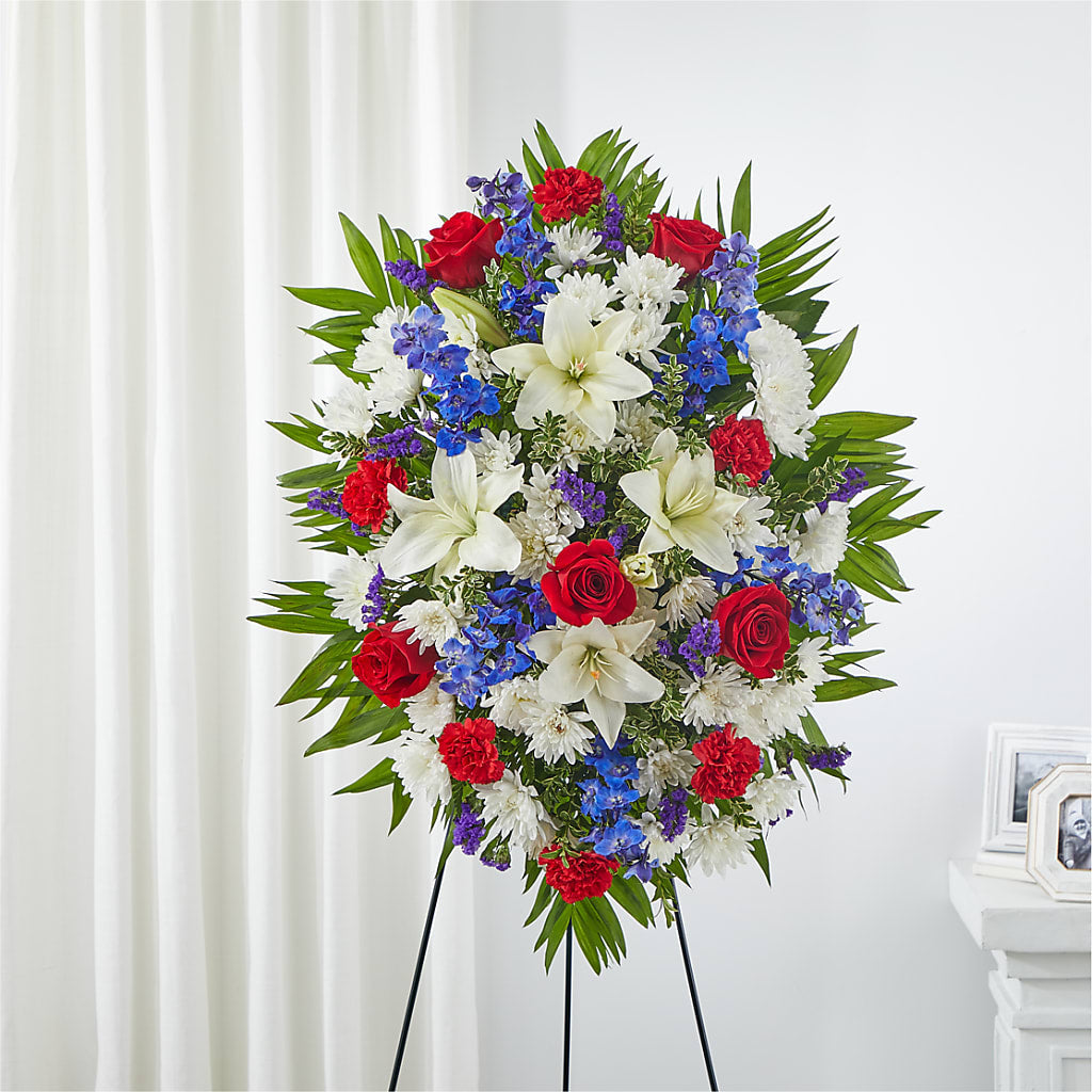Cherished Service Standing Spray – COUNTRY HEARTH FLOWER & GIFT SHOP, East Berlin PA