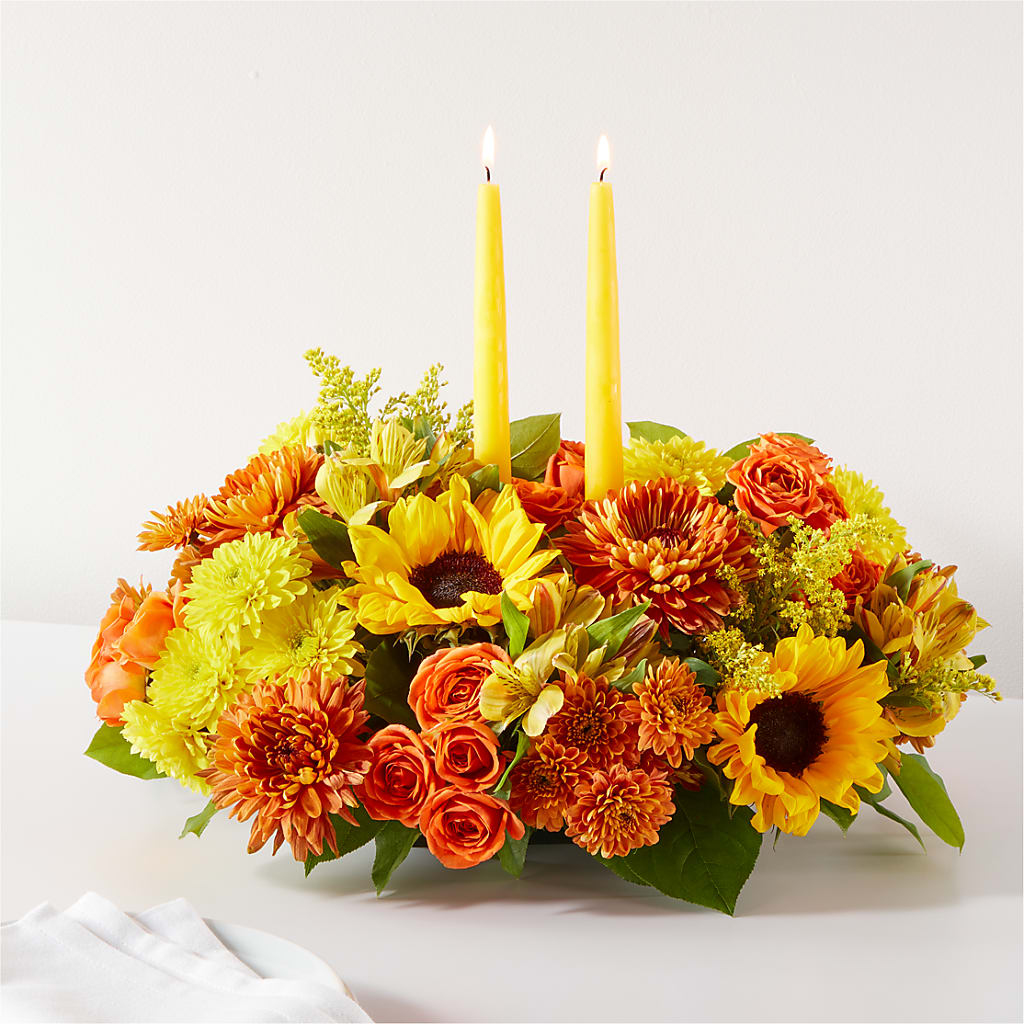 Autumn Harmony Centerpiece – COUNTRY HEARTH FLOWER & GIFT SHOP, East Berlin PA