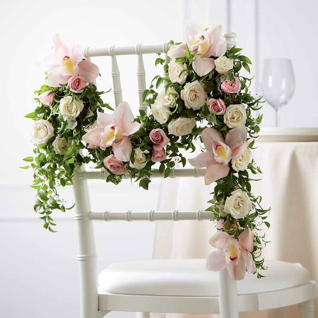 Orchid Rose Chair Décor – COUNTRY HEARTH FLOWER & GIFT SHOP, East Berlin PA