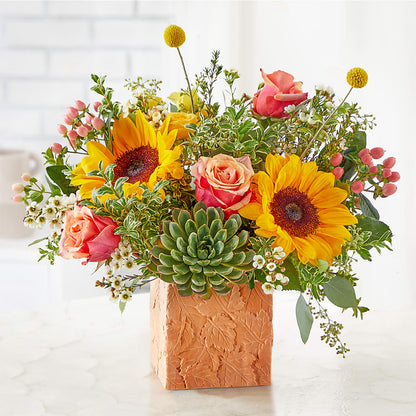 Sunflower Season Bouquet – COUNTRY HEARTH FLOWER & GIFT SHOP, East Berlin PA