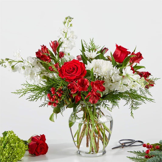 Merry Moment Bouquet – A Florist Original – COUNTRY HEARTH FLOWER & GIFT SHOP, East Berlin PA