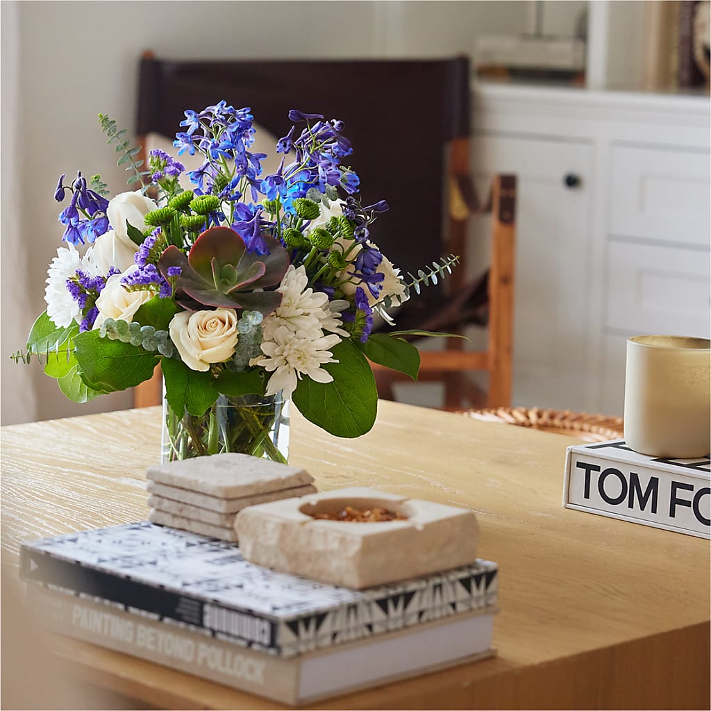 Cerulean Waves Bouquet – COUNTRY HEARTH FLOWER & GIFT SHOP, East Berlin PA