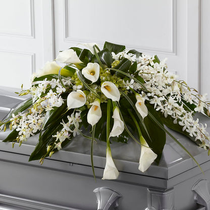 Angel Wings Casket Spray – COUNTRY HEARTH FLOWER & GIFT SHOP, East Berlin PA