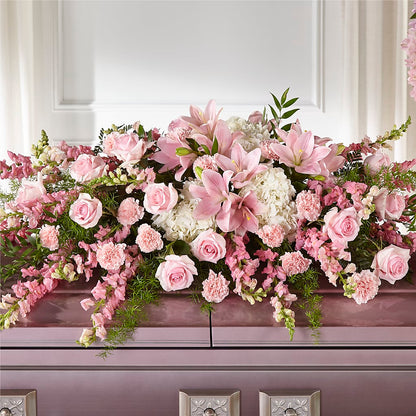 Life & Remembrance Casket Spray – COUNTRY HEARTH FLOWER & GIFT SHOP, East Berlin PA
