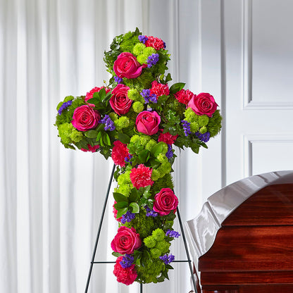 Tribute Rose Floral Cross – COUNTRY HEARTH FLOWER & GIFT SHOP, East Berlin PA