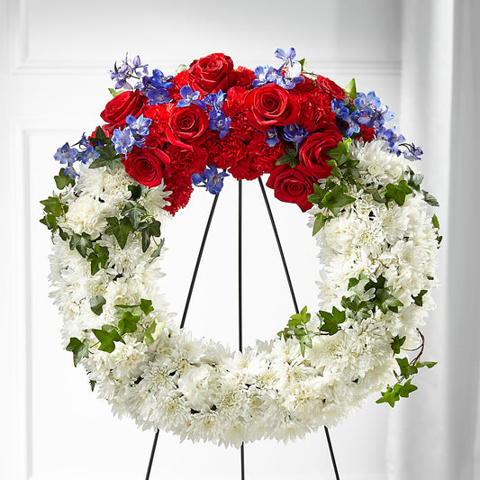 Patriotic Passion Wreath – COUNTRY HEARTH FLOWER & GIFT SHOP, East Berlin PA