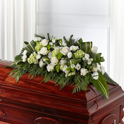 Hopeful Gesture Casket Spray – COUNTRY HEARTH FLOWER & GIFT SHOP, East Berlin PA