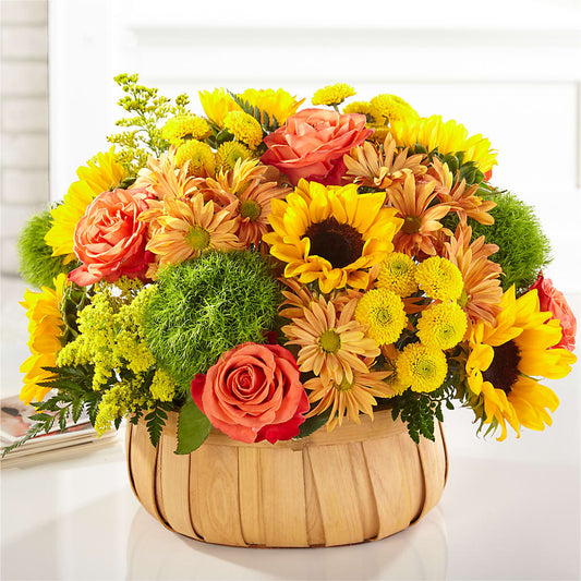 Harvest Sunflower Basket – COUNTRY HEARTH FLOWER & GIFT SHOP, East Berlin PA