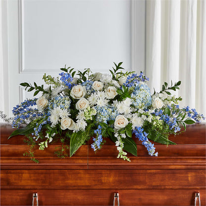 Timeless Essence Casket Spray – COUNTRY HEARTH FLOWER & GIFT SHOP, East Berlin PA