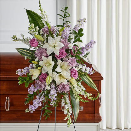 Grateful Hearts Standing Spray – COUNTRY HEARTH FLOWER & GIFT SHOP, East Berlin PA