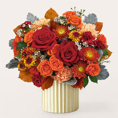 Merlot Bouquet with Ivory Vase – COUNTRY HEARTH FLOWER & GIFT SHOP, East Berlin PA