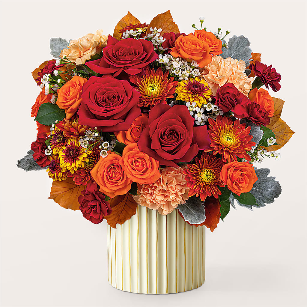 Merlot Bouquet with Ivory Vase – COUNTRY HEARTH FLOWER & GIFT SHOP, East Berlin PA
