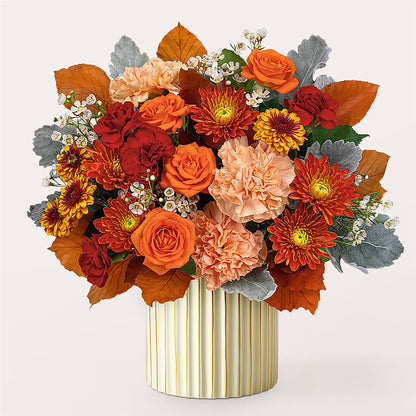 Merlot Bouquet with Ivory Vase – COUNTRY HEARTH FLOWER & GIFT SHOP, East Berlin PA