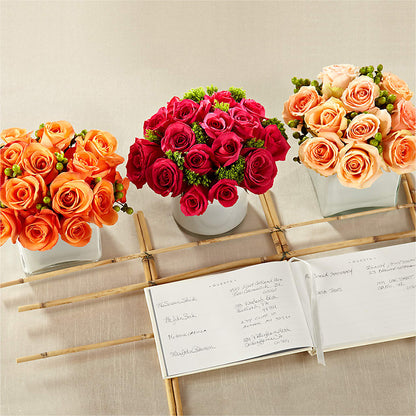 Dawn Rose Centerpiece – COUNTRY HEARTH FLOWER & GIFT SHOP, East Berlin PA